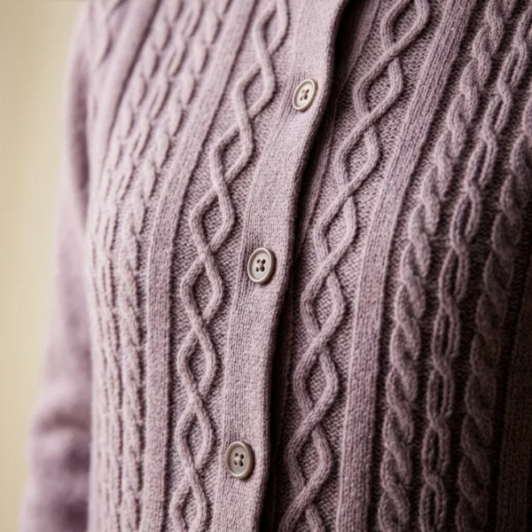 Chaleco Lana Alpaca Rosa · Trenzado Artesanal · Yordall