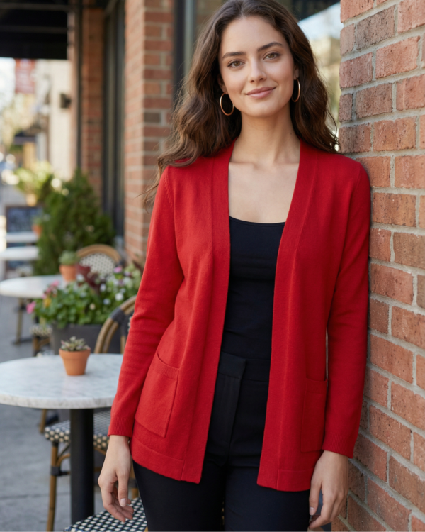 Chaleco Manga Larga Hilo