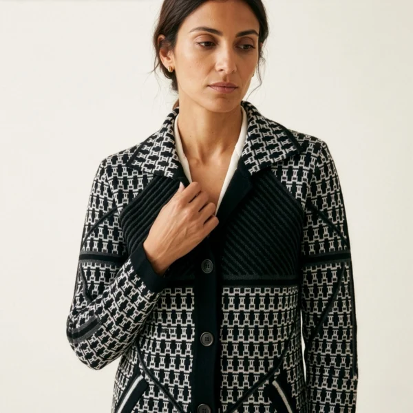 Chaqueta lana alpaca mujer [COLOR] tejido fino premium — Yordall Chile