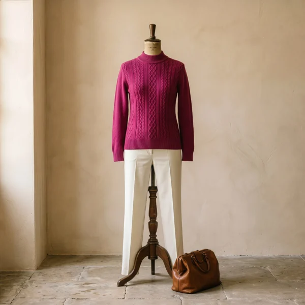 polera-alpaca-fucsia-mujer-maniqui-palazzo-yordall. polera lana alpaca fucsia mujer chile
