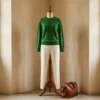 polera-lana-alpaca-verde-mujer-maniqui-atelier Polera Lana Alpaca Verde · Cuello Redondo · Yordall