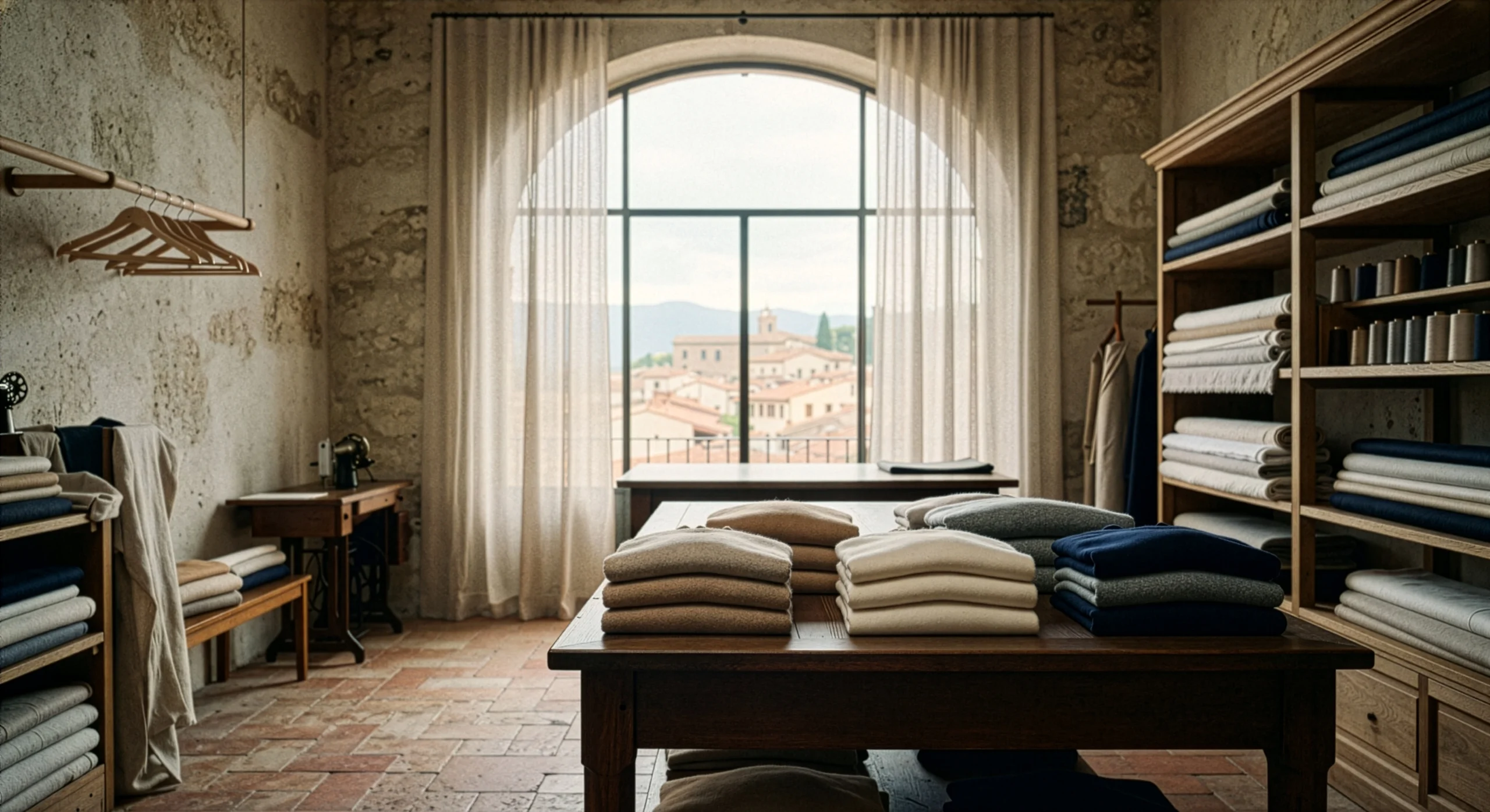 Atelier italiano Yordall con tejidos en fibras naturales