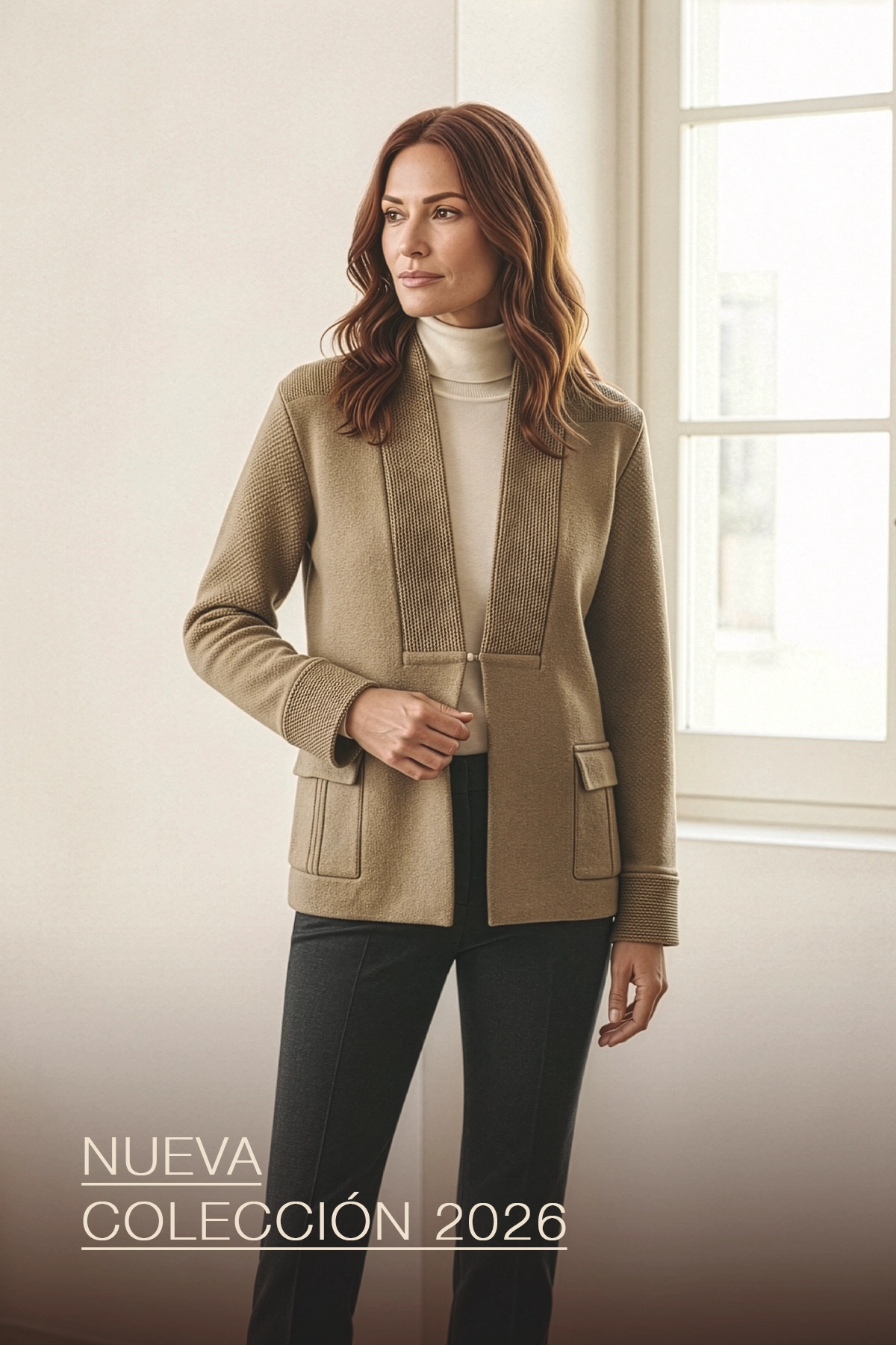 Chaqueta tejido estructurado nueva colección 2026 Yordall Chile — atelier italiano knitwear