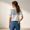 polera-rayada-mujer-boucle-vista-posterior-yordall Polera rayada mujer boucle azul marino vista posterior, tejido texturizado — Yordall Chile